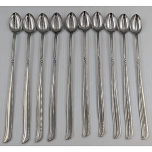 Stainless by Present Japan North Sea Set 10 Iced Tea Spoons 10.75"